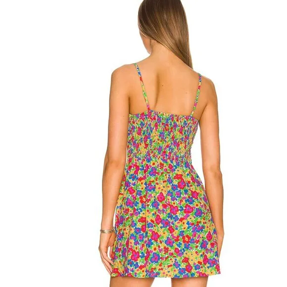 La Ceiba Mini Dress La Fortuna Floral Faithfull the Brand size Large summer - Picture 3 of 3